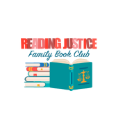 Reading Justice logo with a stack of books