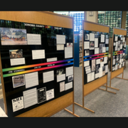 Photo of the timeline display at the Central Library.