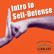 Image of flat hand stopping punching hand. Text reads: Intro to Self-Defense