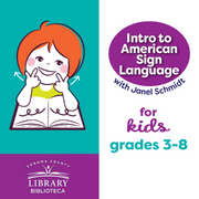 Intro to American Sign Language for Kids, image of smiling girl.