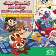 Book cover with anime characters.