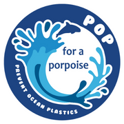 POP for a Porpoise blue wave logo