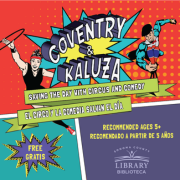 Cartoon images of the performers Coventry and Kaluza