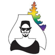 Sisters of Perpetual Indulgence logo with rainbow tree in background.