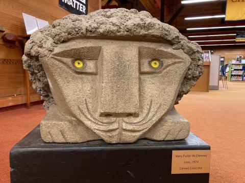Lion sculpture by Mary Fuller McChesney