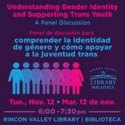 Flyer with multi-color & gender figures