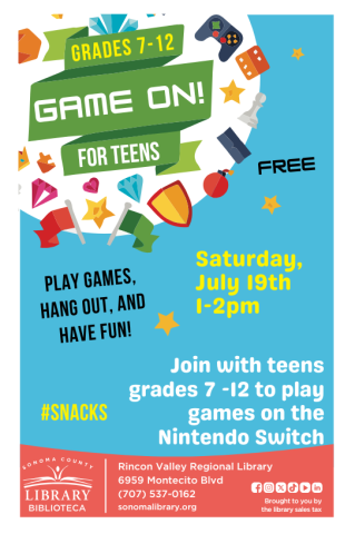 Game On! for Teens grades 7-12