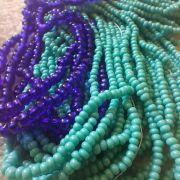 Photo of teal and purple beads 