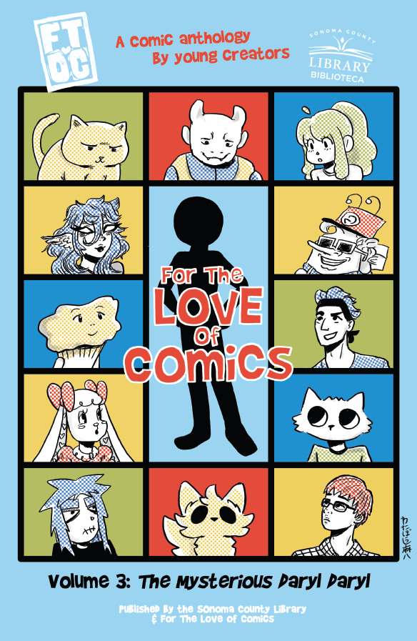 15 mini comics making up the cover of 2024 edition of For the Love of Comics