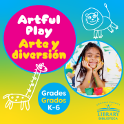 Artful Play graphic featuring kids' doodles.